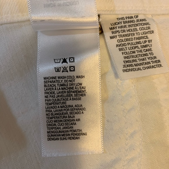Lucky Brand Sweet’n Straight Leg High Rise White Jeans Size 8 /29 Regular - Picture 6 of 6